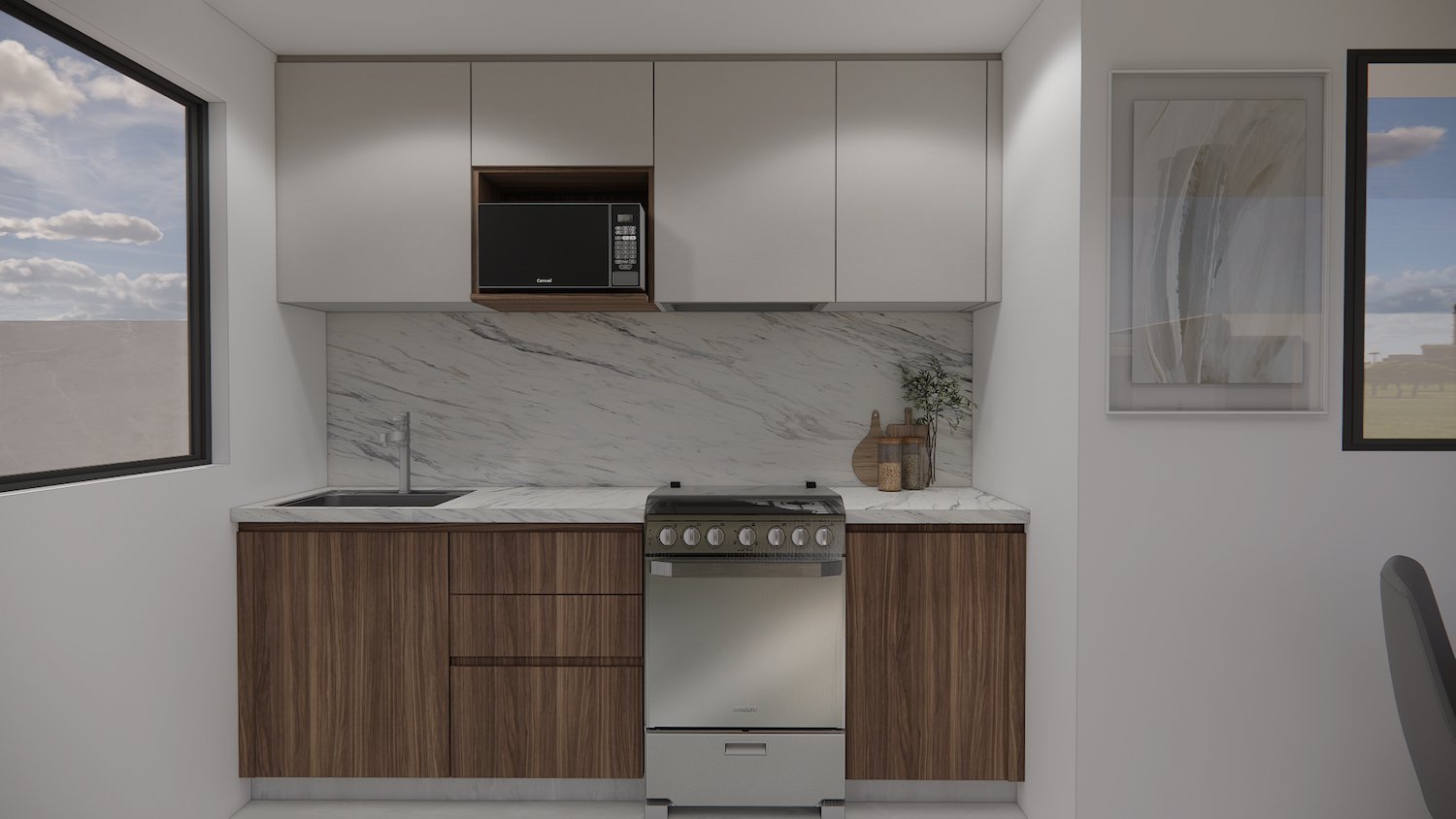 NOGAL NEO , GRIS CLARO Y CALCUTTA MARBLE NOGAL NEO , GRIS CLARO Y CALCUTTA MARBLE