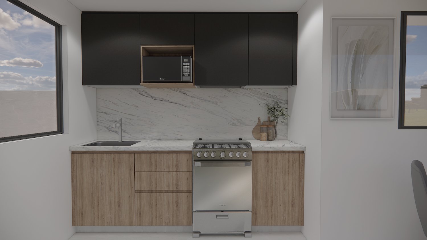 ROBLE SANTANA, GRIS OXFORD Y CALCUTTA MARBLE 1 ROBLE SANTANA, GRIS OXFORD Y CALCUTTA MARBLE 1